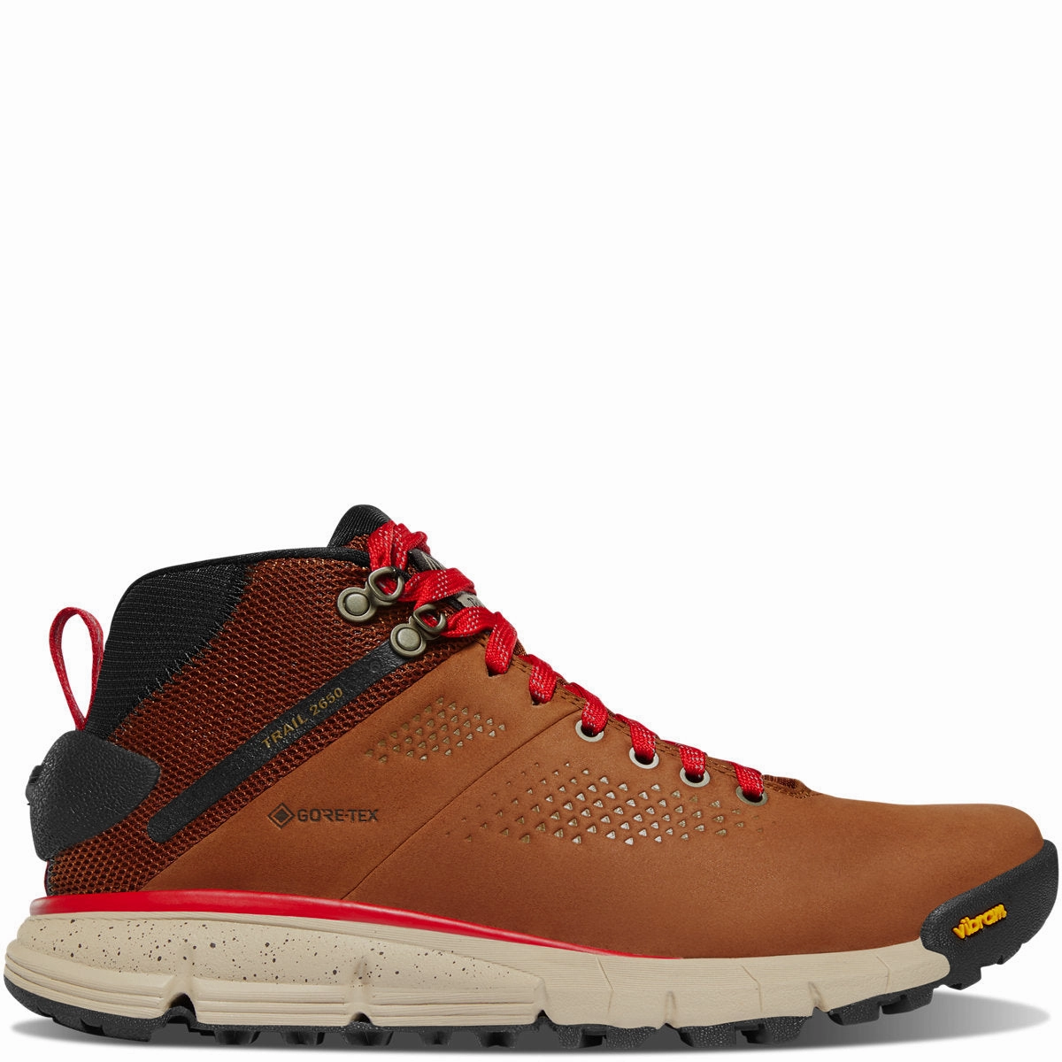 Weather Resistant Sporty Style Women'S Trail 2650 Mid 4" Brown/Red Gtx