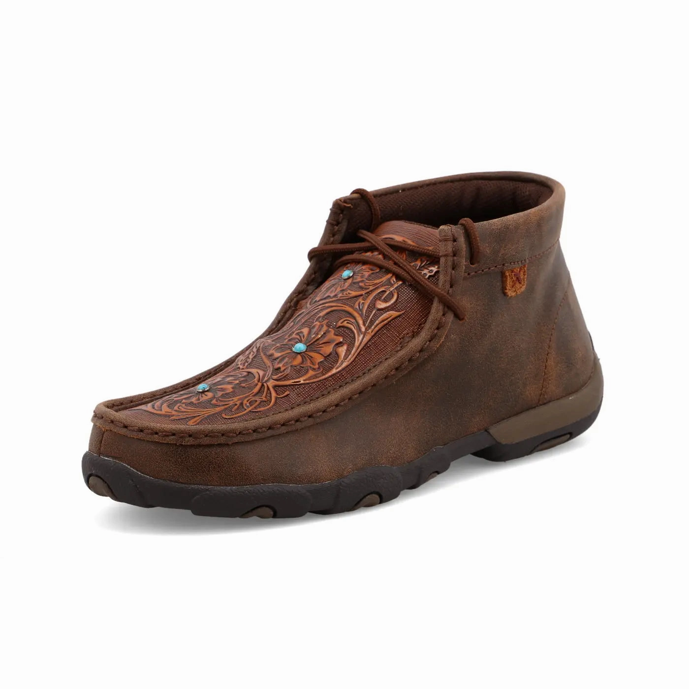 Easy Clean Standing Comfort Women??S Twisted X Chukka Driving Moc (Tooled) ?C Classic Comfort & Timeless Style