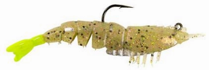 Z-Man EZ ShrimpZ 3 1/2 inch Rigged w/ Mustad Weighted Hook 2 pack